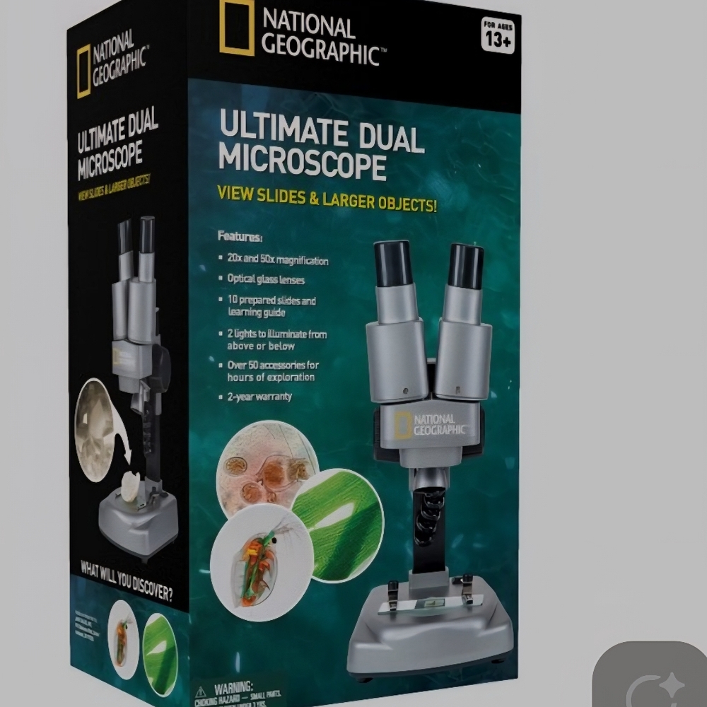 National Geographic Microscope with Black and Gray Accents